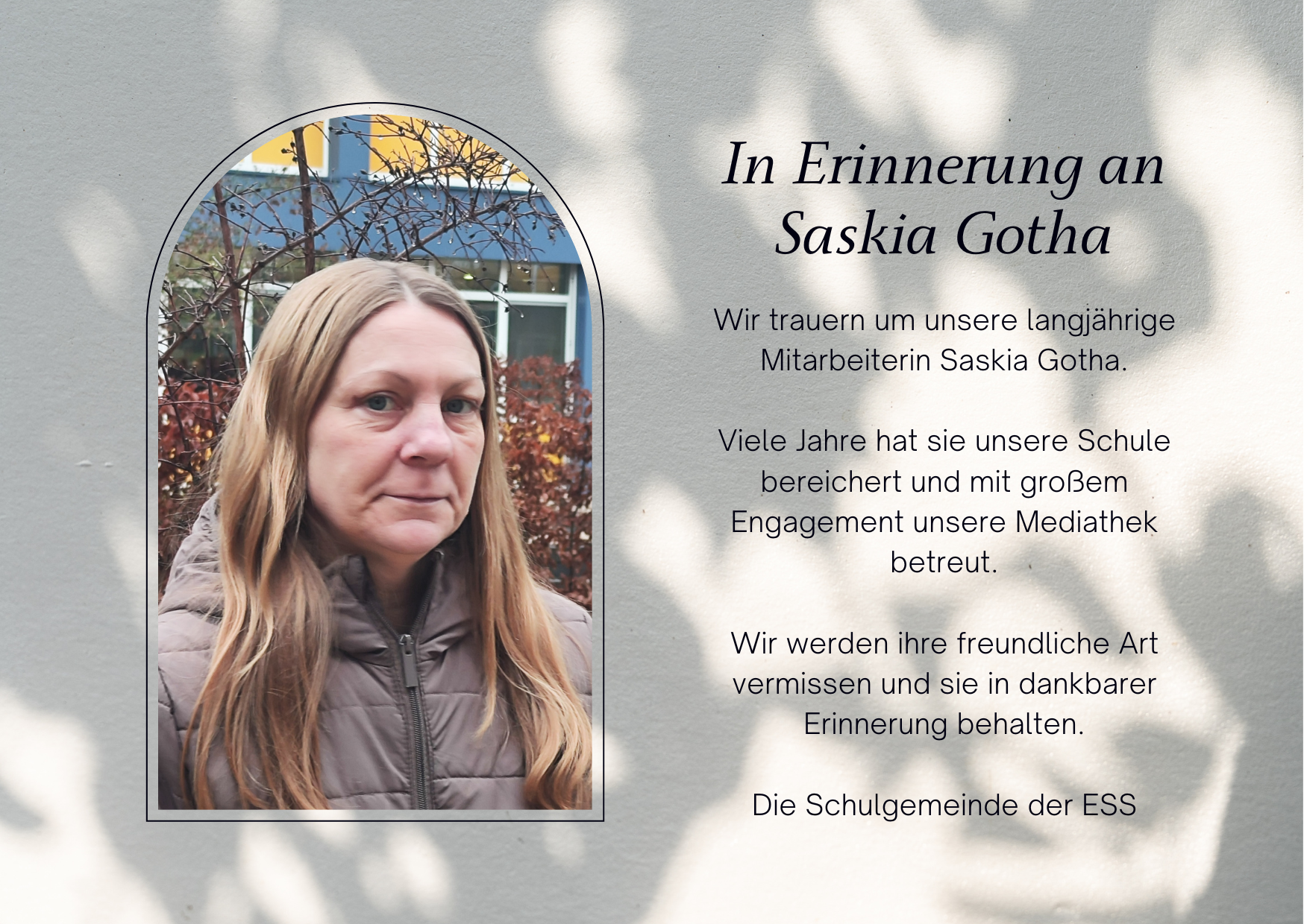 In Erinnerung an Saskia Gotha